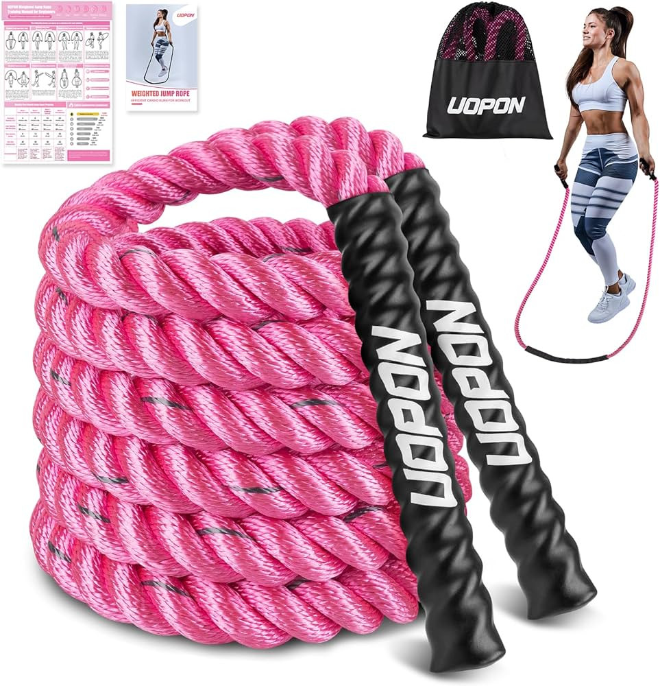 Weighted Jump Rope for Women, Heavy Skipping Rope for Exercise with Training Poster, 9.2FT Weight... | Amazon (US)