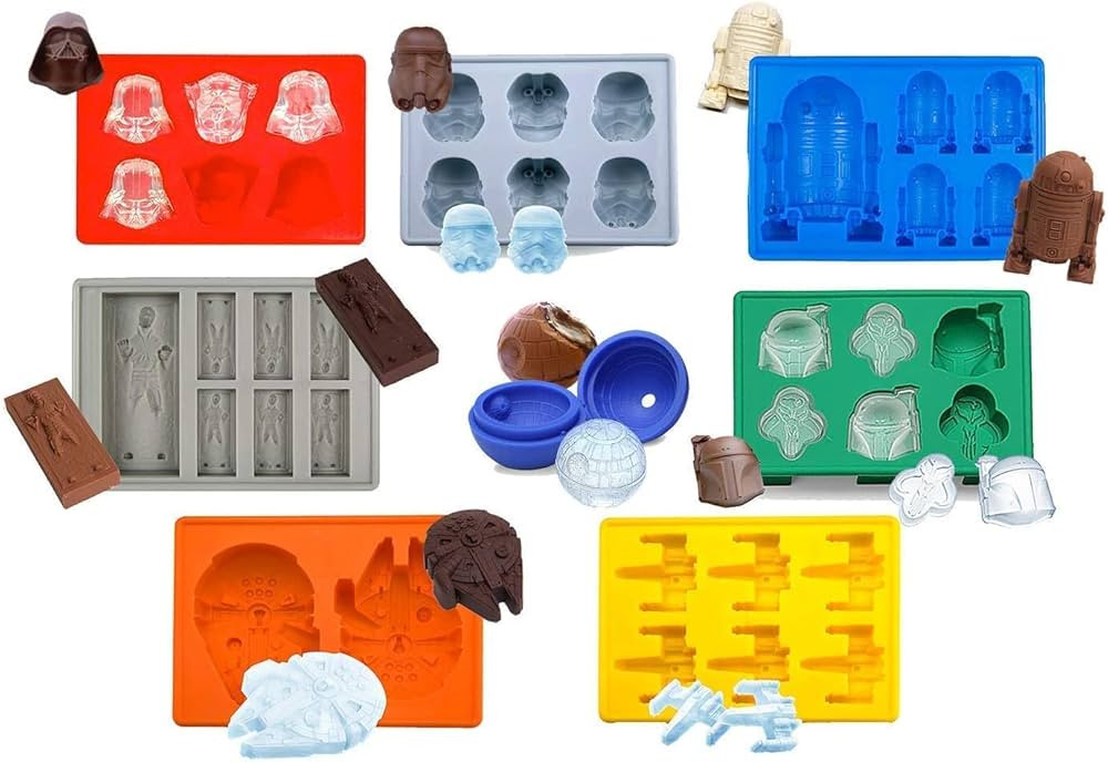 INKU Star wars silicone mold set Star wars ice and chocolate cubes: Stormtrooper, Darth Vader, X-... | Amazon (US)