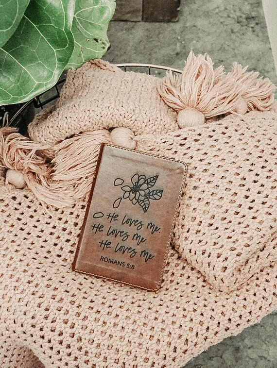 ESV Compact Imitation Leather Bible  He Loves Me Design | Etsy | Etsy (US)
