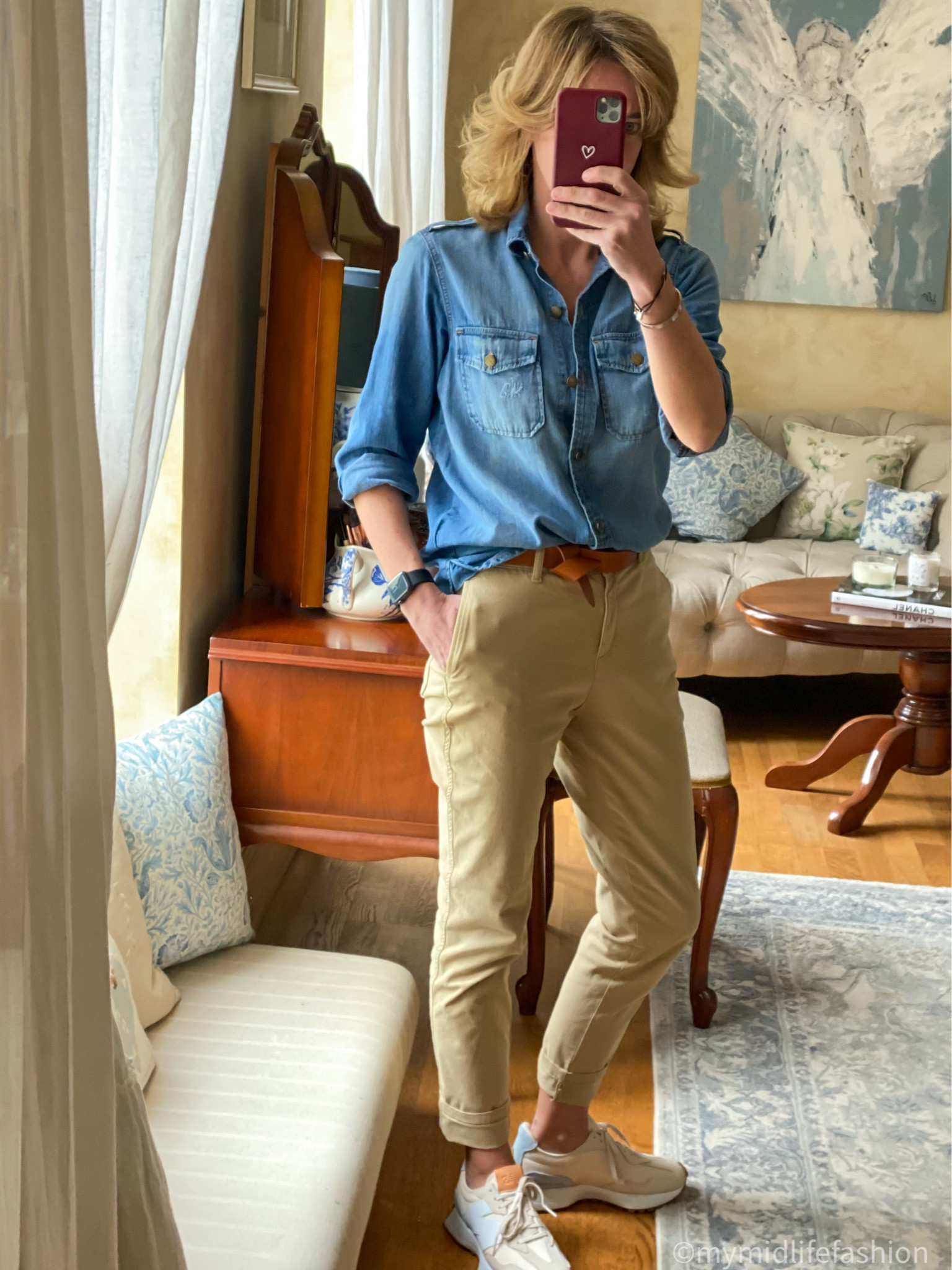 Keeping it classic with chinos
.
Shirt - Current Elliott 
Belt - Isabel Marant, current 
Chinos - Baukjen, part of paid partnership, get 15% off with code MYMIDLIFE15 
Trainers - New Balance, pr gift & current 
.
.
.
#chinos #newbalance327 #currentelliott #isabelmarant #baukjenstyle #ootd #outfit #outfitoftheday #look #lookdujour #style #styleoftheday #dailylook #lookoftheday #instalook #instaoutfit #instapic #mymidlifefashion #timelessstyle #effortlesschic #fashion  #outfitinspiration #outfitdujour #styleover40 #fashionover40 #classicstyle #minimal #classic #elegant 

#LTKstyletip #LTKSeasonal #LTKeurope