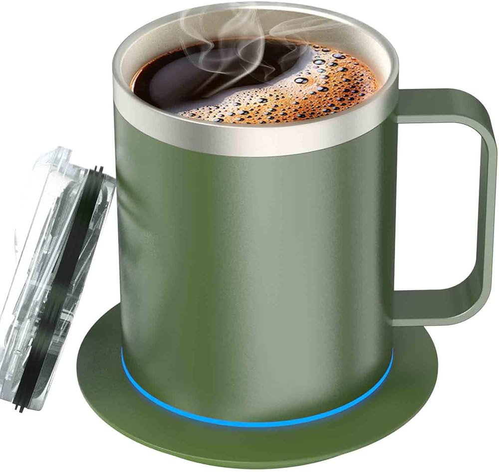 Amazon.com: Coffee Warmer with Mug Set,12oz Self Heating Mug,Coffee Gifts,USB Beverage Warmers,Po... | Amazon (US)