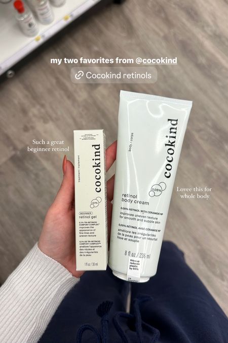 Two of my Cocokind favorites - the retinol gel is great for beginners and super gentle on your skin. I love the body cream for all over retinol benefits 

#LTKBeauty #LTKGiftGuide #LTKFindsUnder50