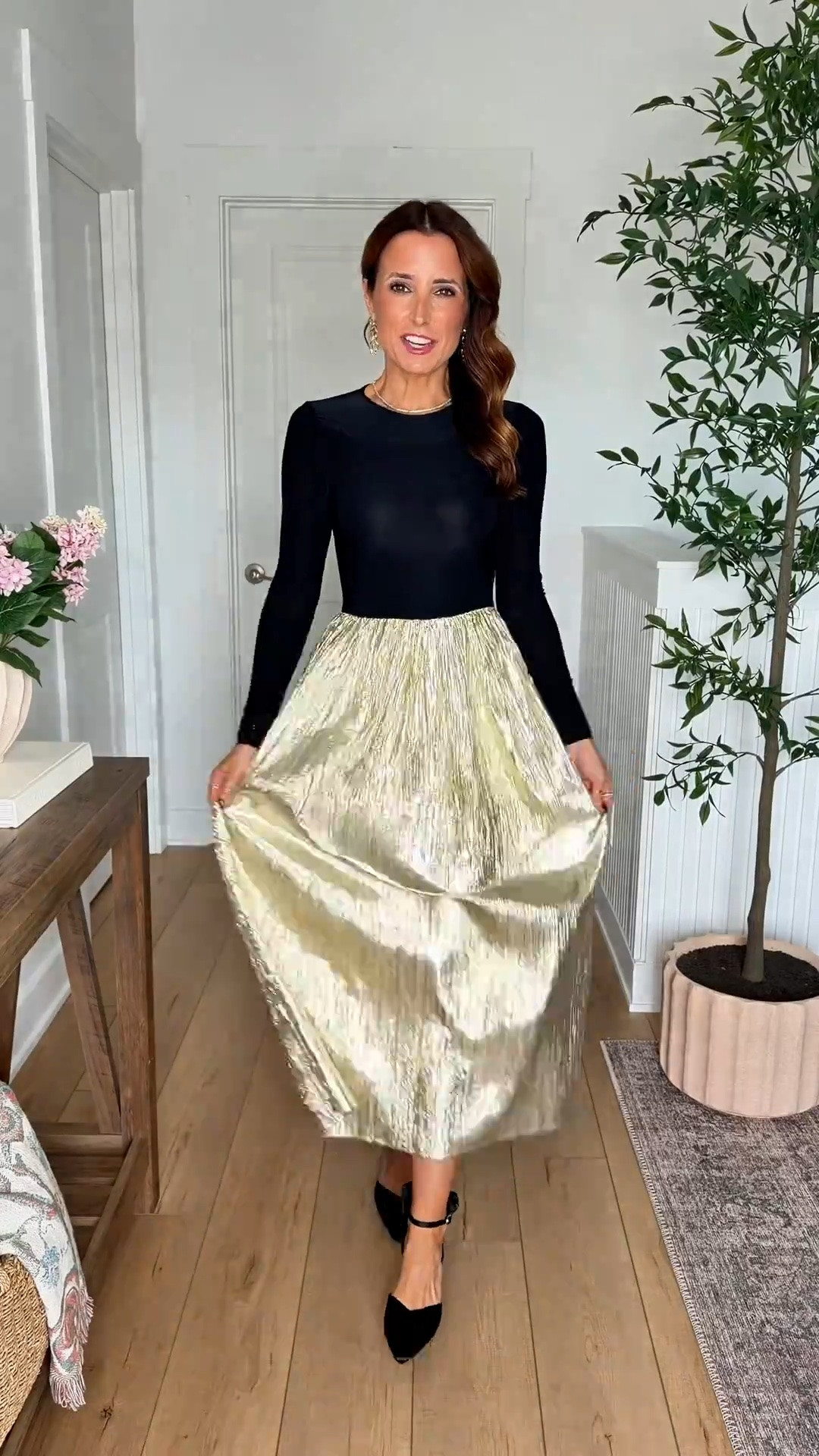 Wearing XXS in sparkly gold dress. Holiday party outfits. Cocktail dress. Christmas Eve dress. NYE outfit. NYE dress. Christmas party outfits. Party dresses. Christmas dresses. Holiday dresses. Bow heels are TTS.

#LTKWedding #LTKPetite #LTKTravel