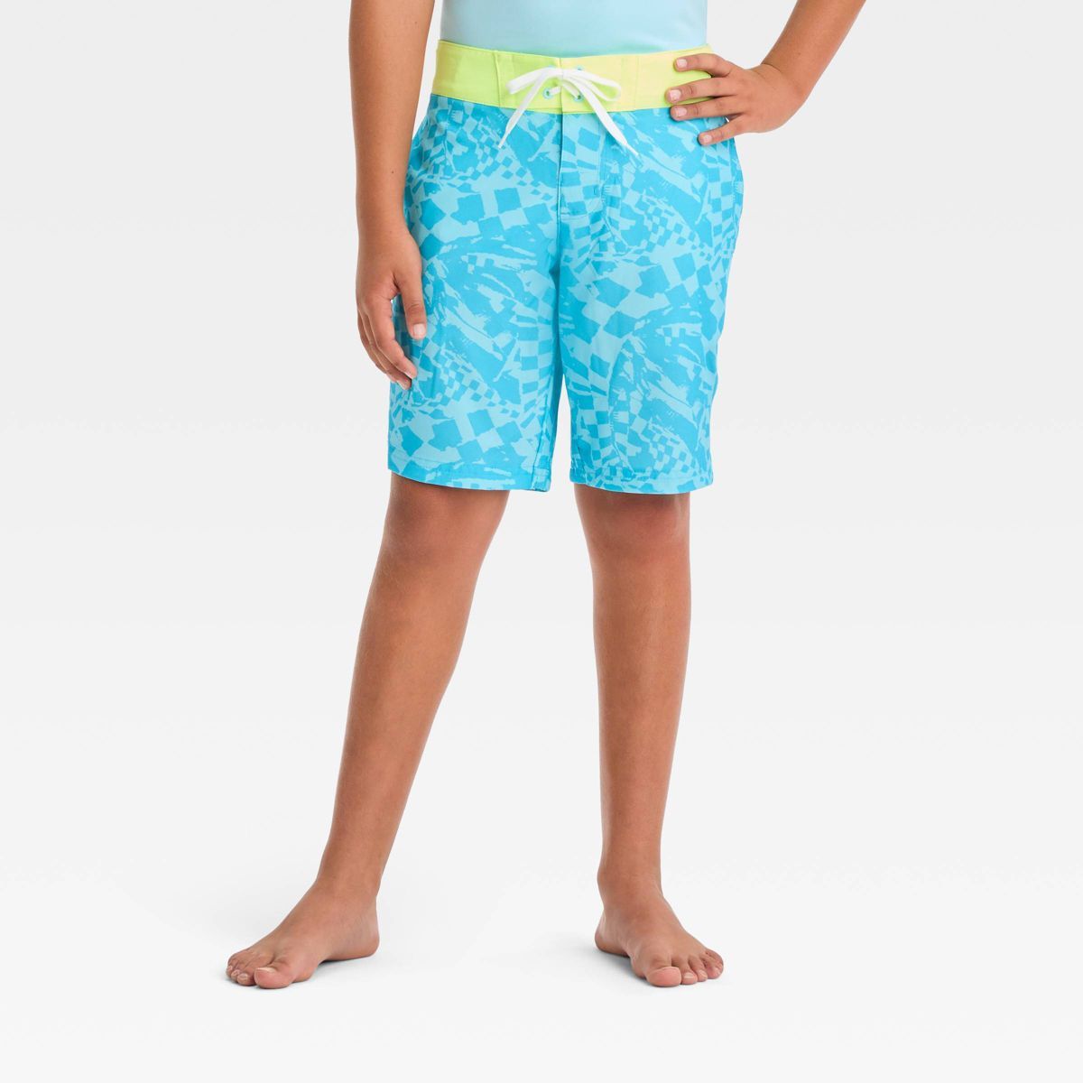 Boys' Checkered Swim Shorts - art class™ Blue | Target