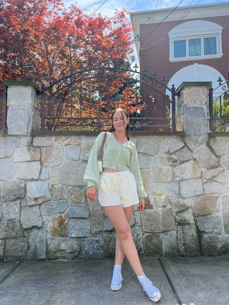 spring outfits, spring tops, spring shoes, spring fashion, spring outfits 2023, green sweater, green cardigan, white shorts, cardigan sweater, cardigan outfit, spring cardigan, casual outfits, casual spring outfits, casual sneakers, converse platform, converse high tops, platform converse, high top converse

#LTKU #LTKFind