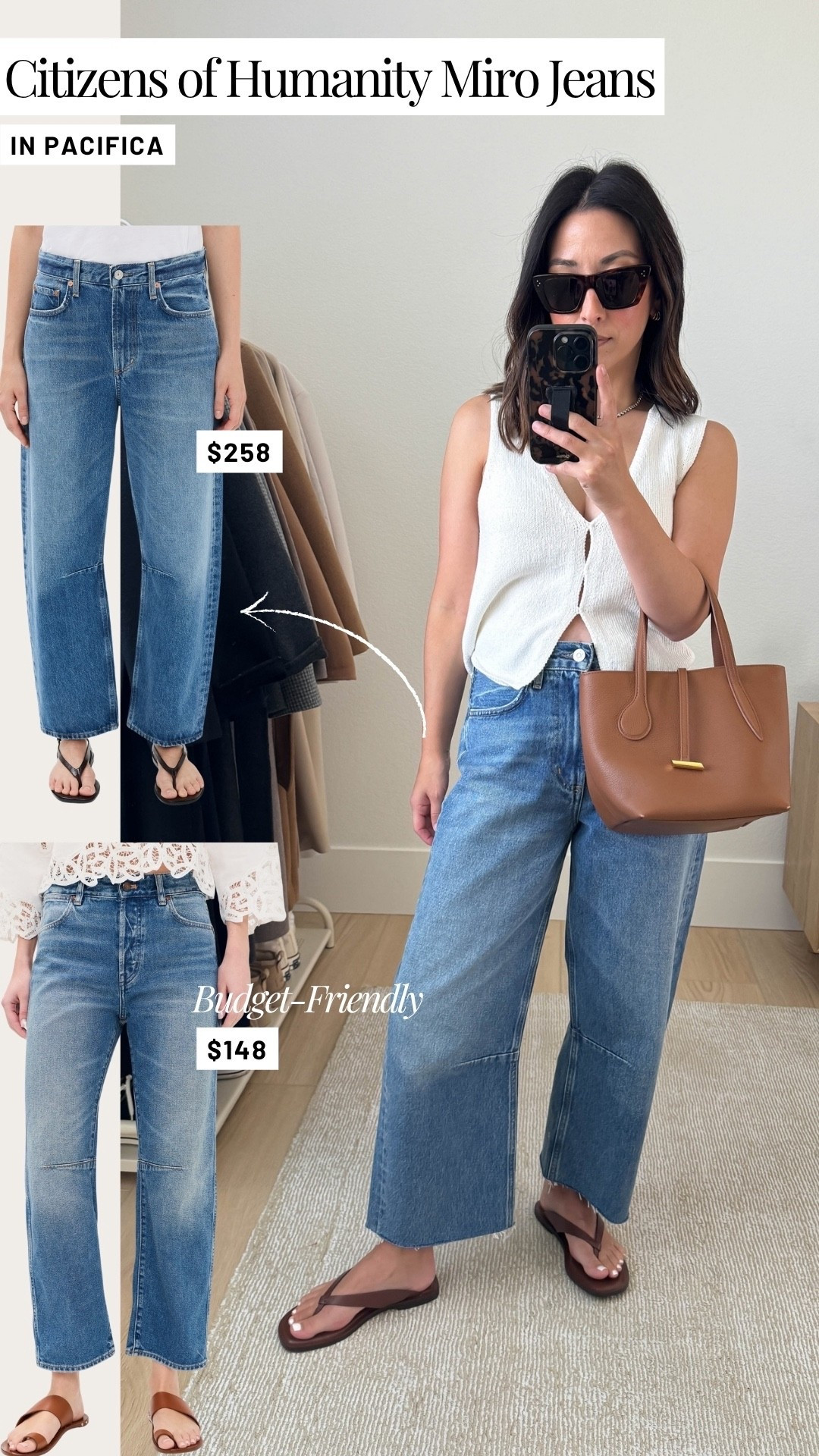 Citizens of Humanity Miro Jeans- a favorite barrel Jean of mine that’s versatile enough to wear year round. 🤌🏻 this style/wash runs big- I sized down to a 24 & cut hems.

Madewell Darted Barrel Jean is a similar style under $150! Wash is very close to the regular miros. The rise doesn't work for me, but a great option for mid-rise girlies. I sized down to a 24 & cut hems in these too. 

Petite style, jeans, barrel jeans 

#LTKmomlife #LTKPetite #LTKSeasonal