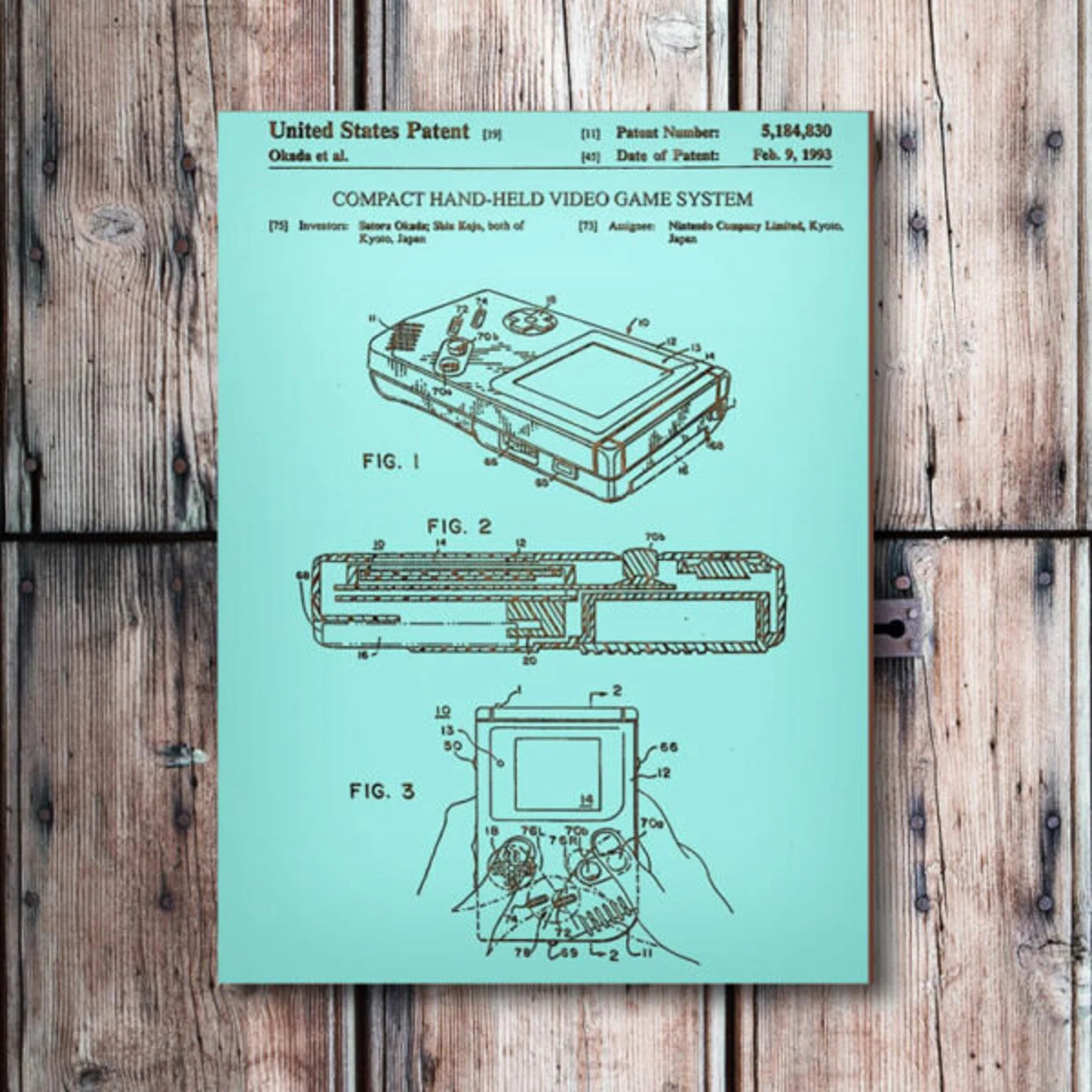 Nintendo Gameboy Patent Wood Sign Laser-engraved Wooden - Etsy | Etsy (US)