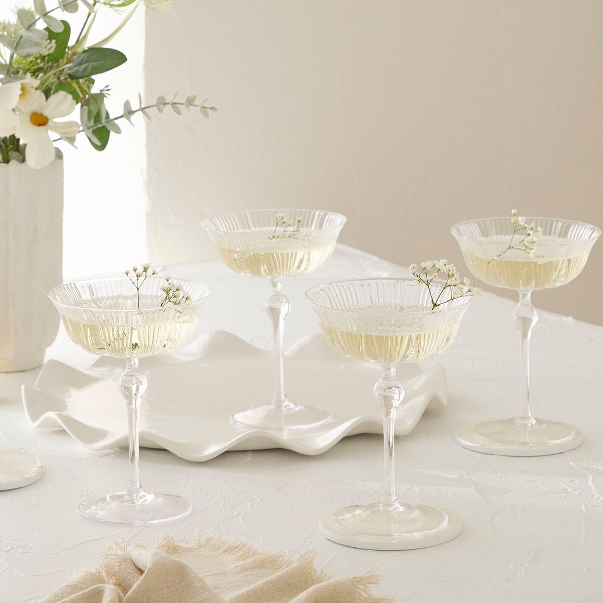 Everley Cocktail Coupe Glass Set of 4 | Pillow Talk AU