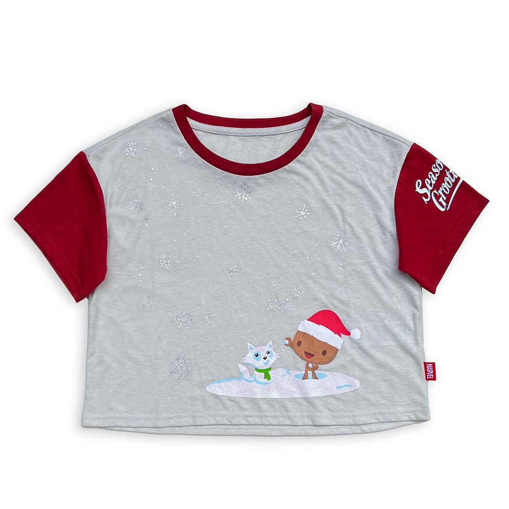 Baby Groot Holiday Cropped T-Shirt for Women – Guardians of the Galaxy | Disney Store