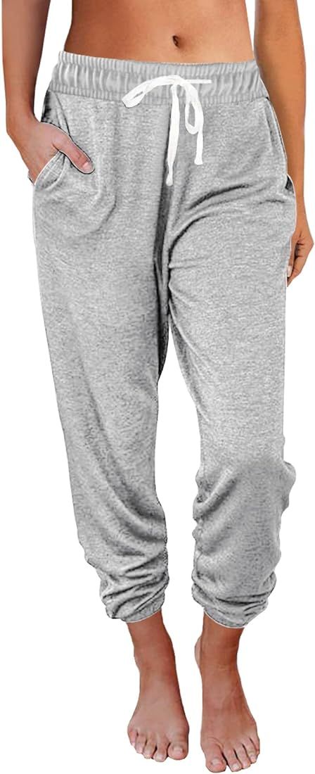 AUTOMET Womens Sweatpants Drawstring Comfy Lounge Pajamas Pants Workout Joggers Athletic Yoga Pan... | Amazon (CA)