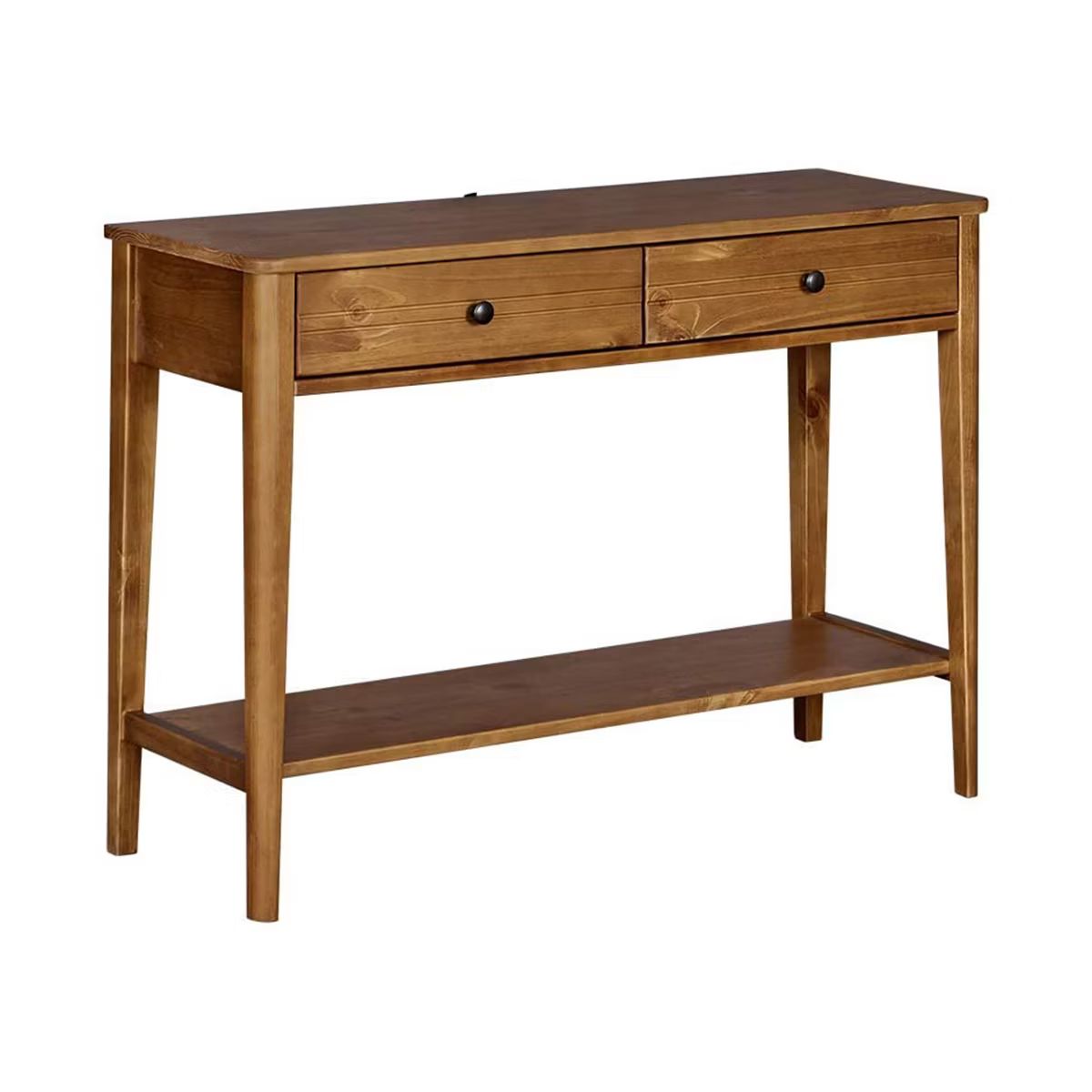 MUSEHOMEINC California Mid Century Contemporary Classic Solid Wood 2 Tier Console Entryway Table ... | Target