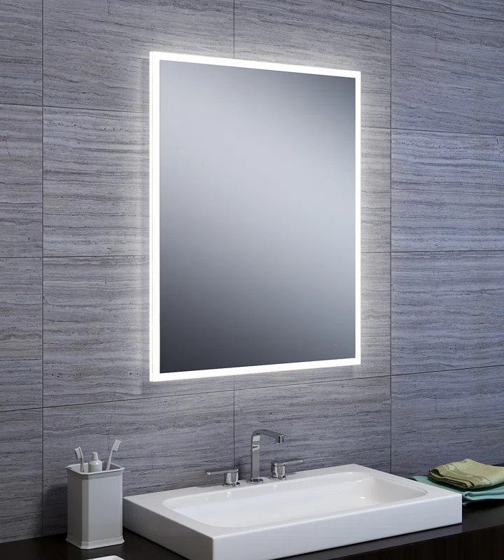 Jessalyn LED Steel Base Bathroom/Vanity Mirror | Wayfair North America