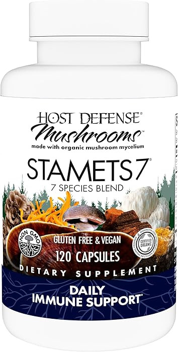 Host Defense Stamets 7-7 Species Blend - Mushroom Supplement for Immune Support - Includes Royal ... | Amazon (US)