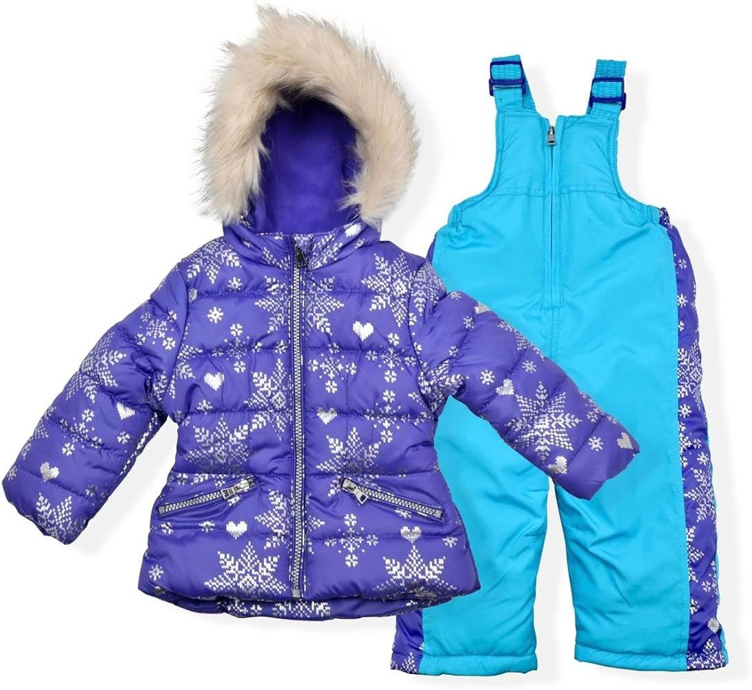 Arctic Quest 2-Piece Baby/Toddler/Kids Snow Suit - Water Resistant Girls Snow Pants & Ski Puffer ... | Amazon (US)