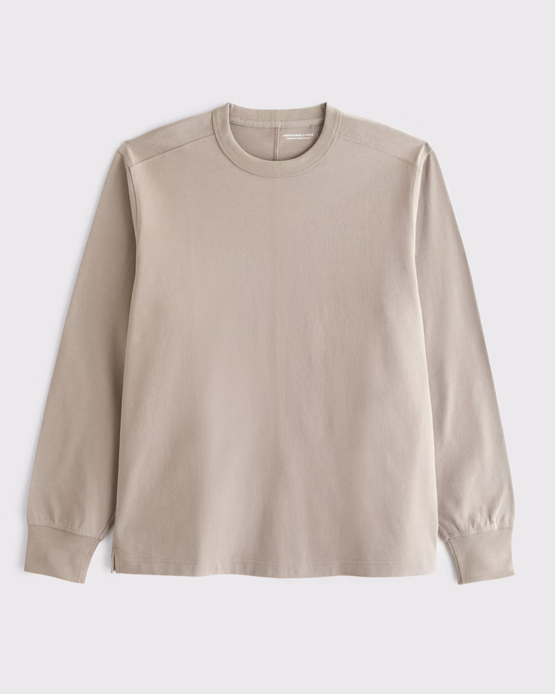 Long-Sleeve Premium Heavyweight Tee | Abercrombie & Fitch (US)