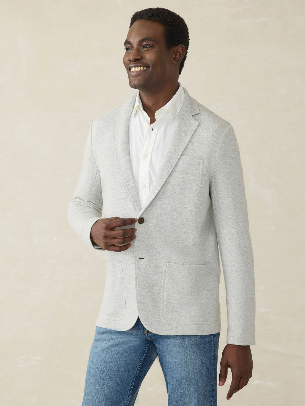 Inlet Knit Blazer - Heather Grey | Faherty