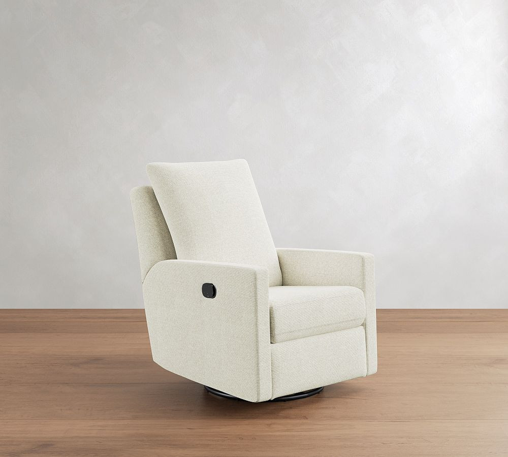 Ayden Square Arm Manual & Power Swivel Glider Recliner | Pottery Barn (US)