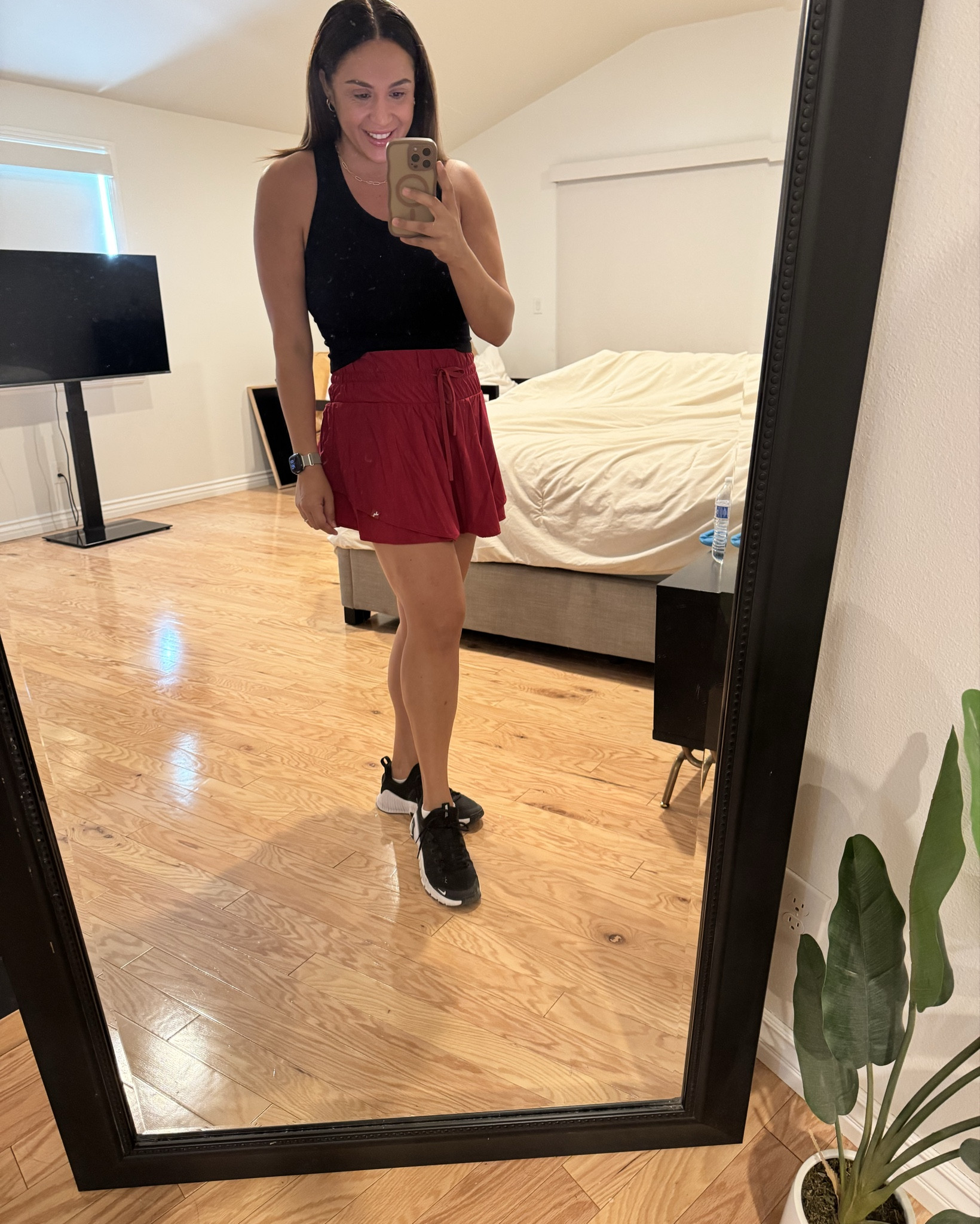 Sports mom, sports mom outfit, red sports mom outfit, red and black sports, mom outfit, Nikes, skirt, skirt, tanks 

#LTKKids #LTKActive