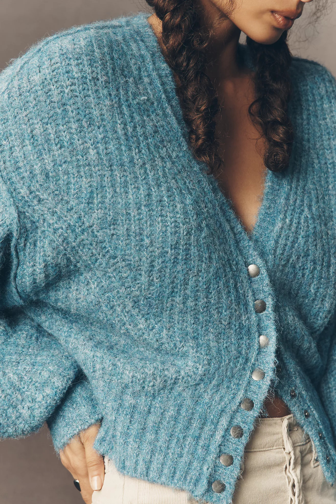 Pilcro Cozy Rib V-Neck Cardigan Sweater | Anthropologie (US)
