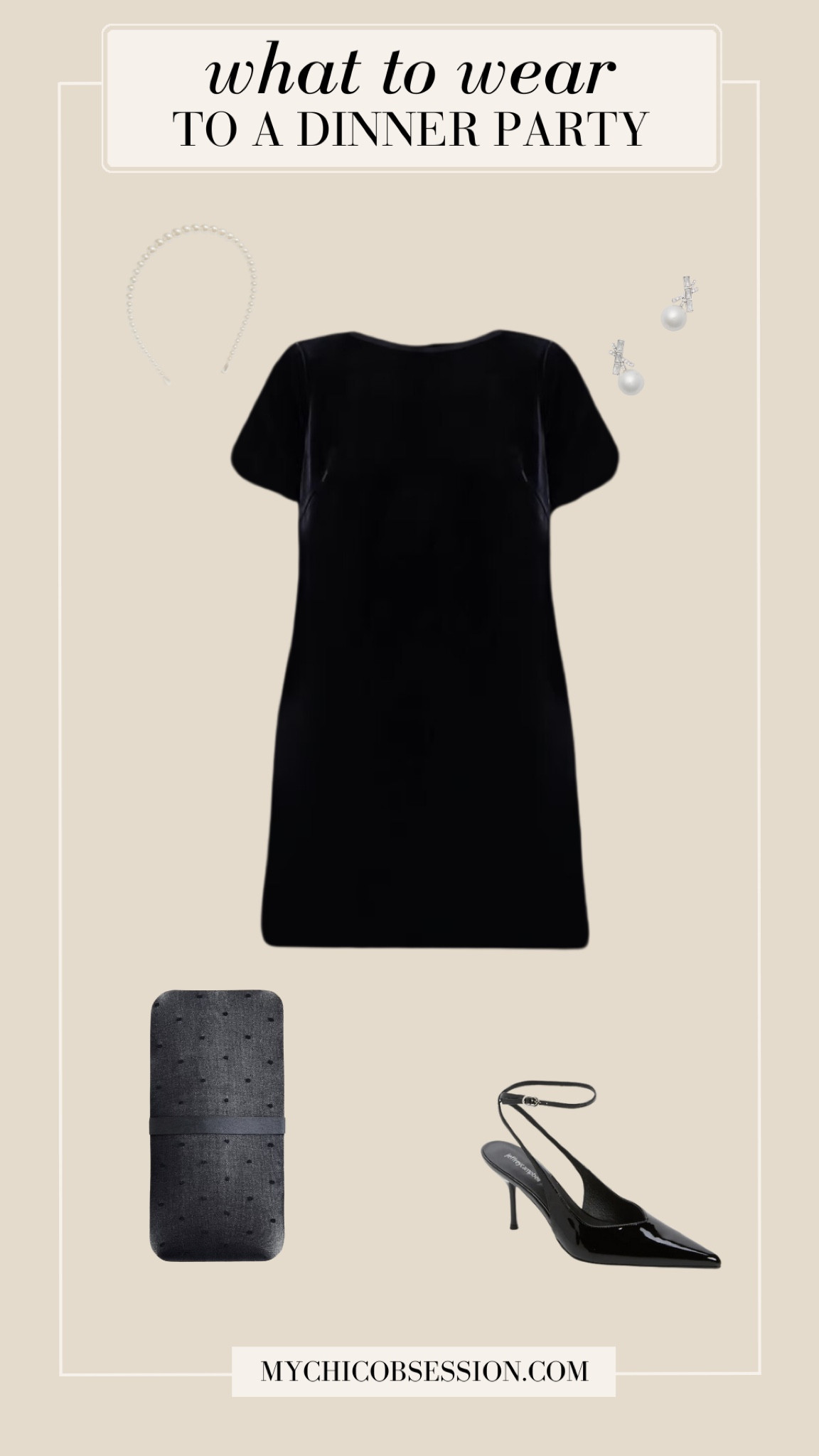 Style a little black velvet dress for the holidays with pointed-toe heels, polka dot tights, and pearl accessories for a classic look.

#LTKSeasonal #LTKParties #LTKHoliday