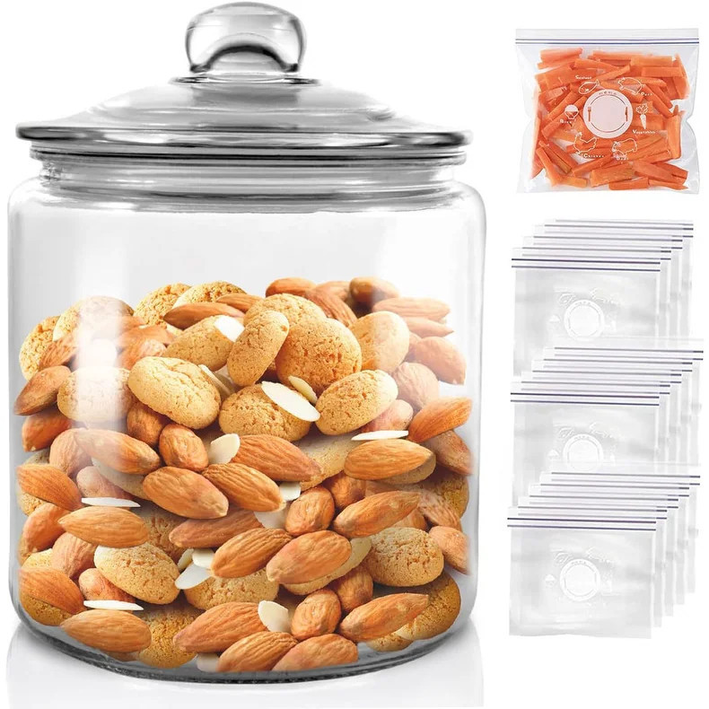 Glass Jar with Lid, Glass Cookie Jar Kitchen Food Storage Jars with Airtight Lids | Bed Bath & Beyond