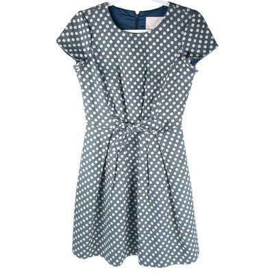 Gal Meets Glam Amy Polka Dot Tie Front Pleated Fit & Flare Dress women’s size 4  | eBay | eBay US