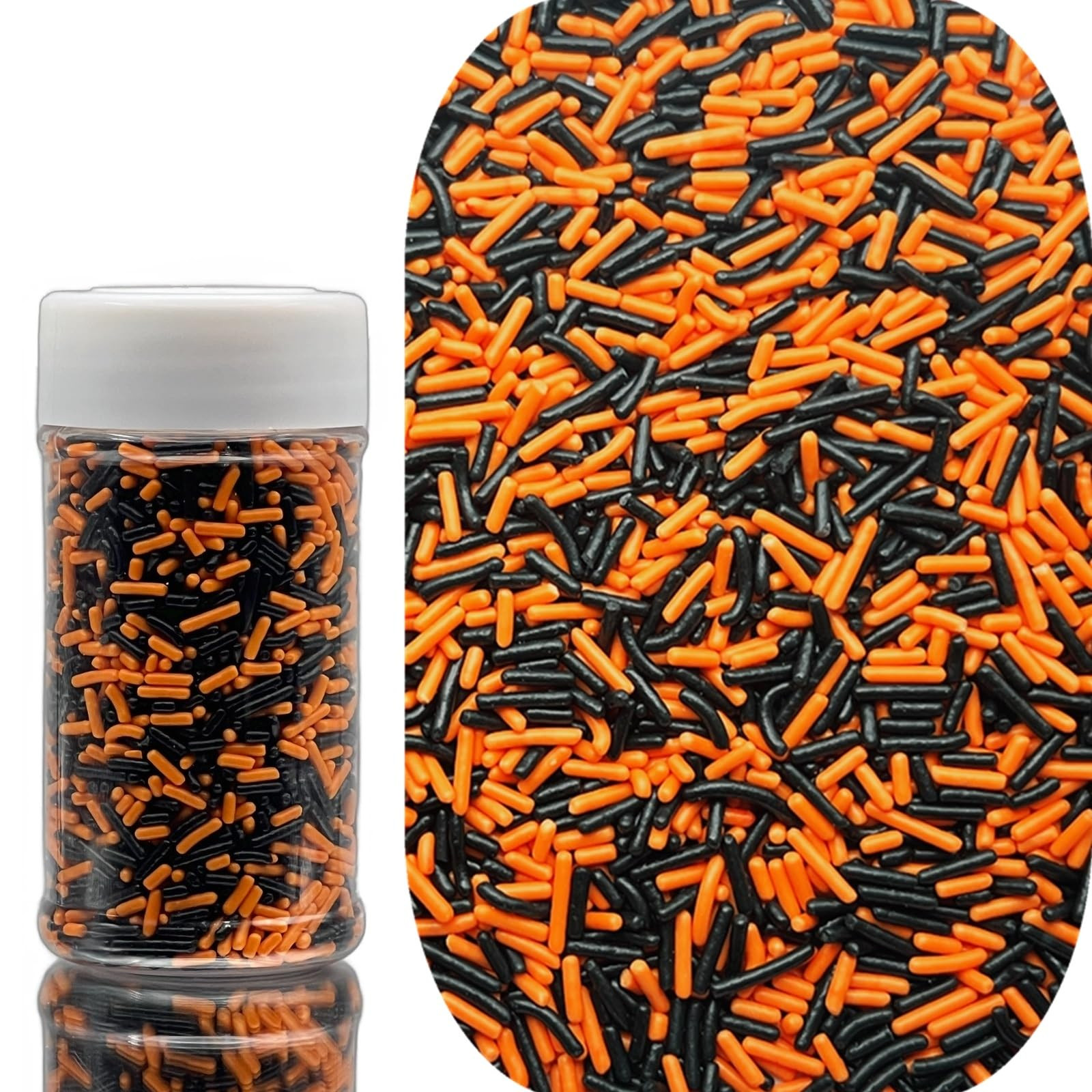 SE Si&Moos Black and Orange Sprinkles Edible Black and Orange Jimmies Soft Jimmy Sprinkles Hallow... | Amazon (US)