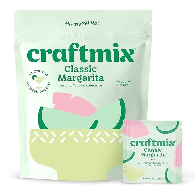 Craftmix Classic Margarita, Makes 12 Drinks, Skinny Margarita Cocktail Mixers - Mocktail Drink Mi... | Amazon (US)