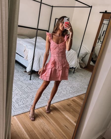 feminine pink dress that’s so perfect for date night, graduation, or for a spring wedding! 🎀 super flattering and such adorable detailing!

#pinkdress #graduationdress #weddingguest #sandals #datenight #vacationoutfit

#LTKstyletip