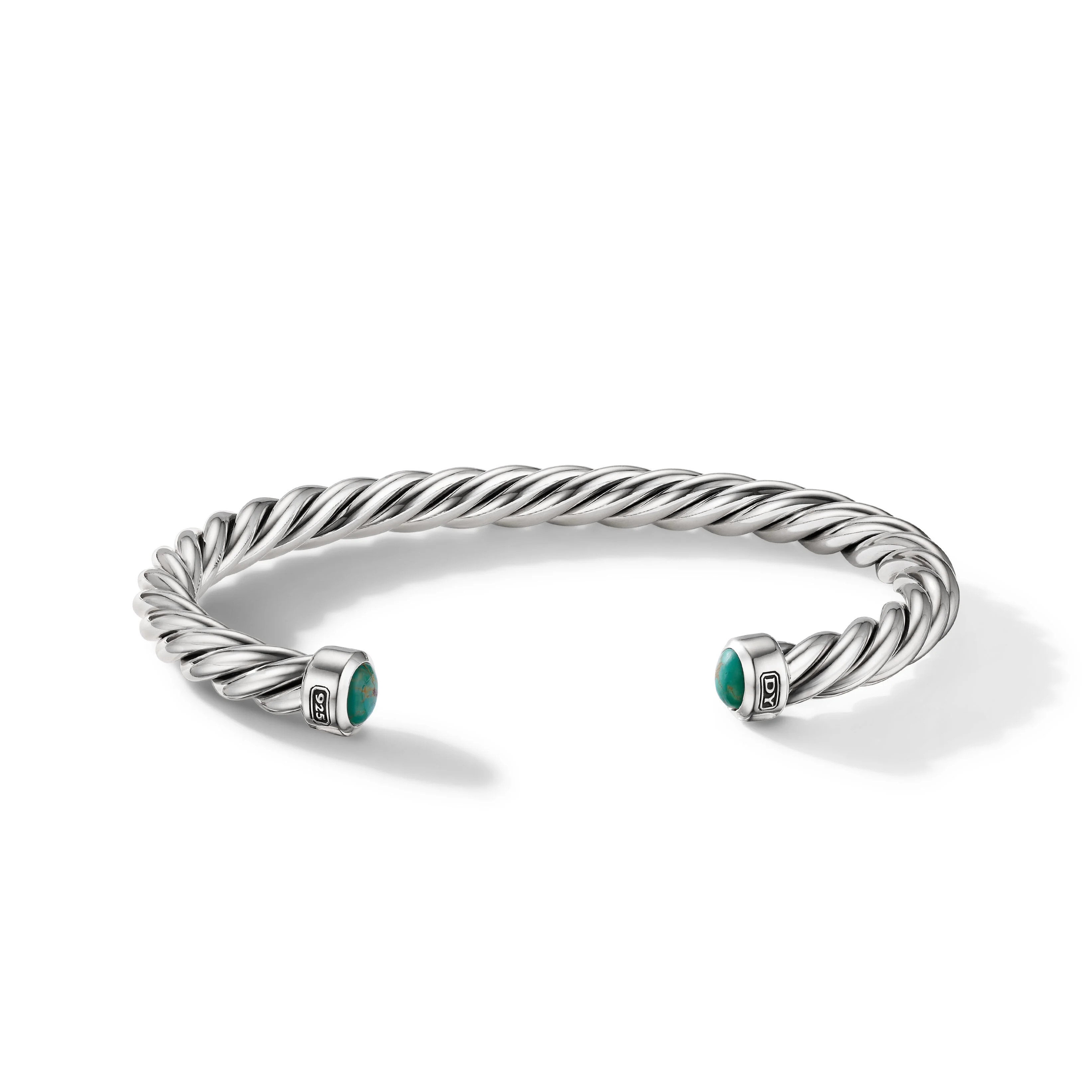 Cable Cuff Bracelet with Turquoise | David Yurman