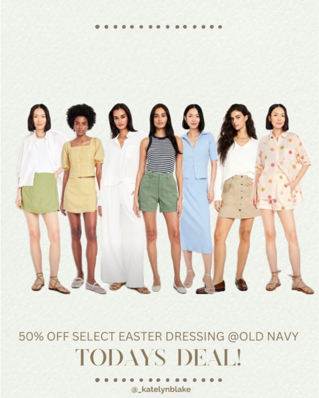 TODAY ONLY: 50% OFF EASTER DRESSINGS @ OLD NAVY!!

mini skirt, skirt, linen, floral, matching set, linen pants, chino shorts, midi skirt, wide leg pants, cargo skirt, mini shorts

#LTKFindsUnder50 #LTKSeasonal #LTKSaleAlert
