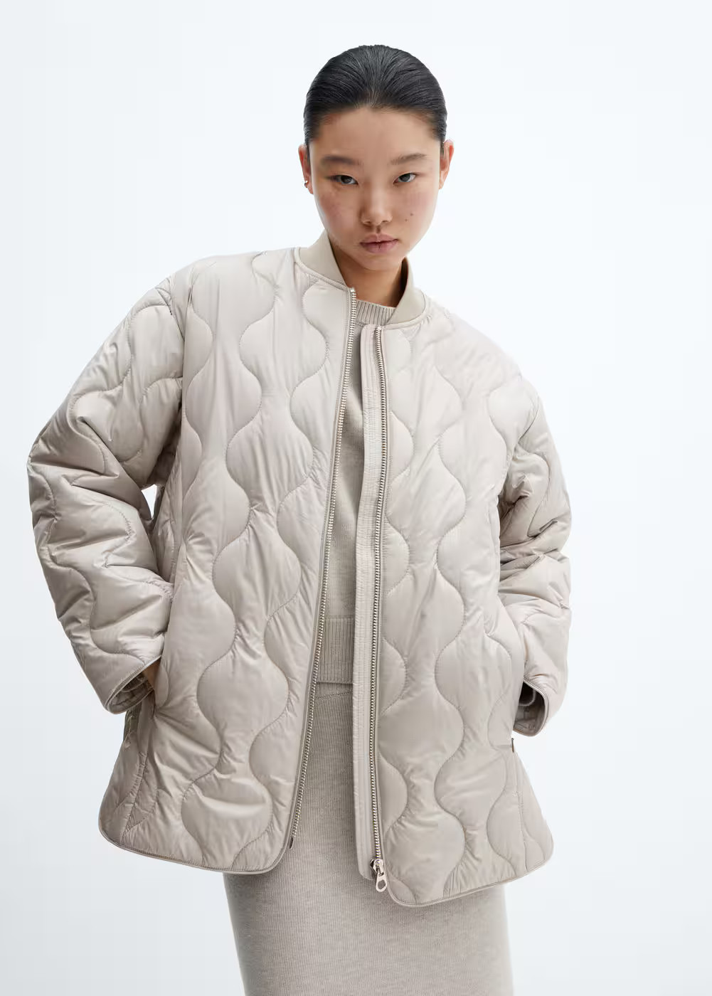Quilted waterproof bomber jacket | MANGO (US)