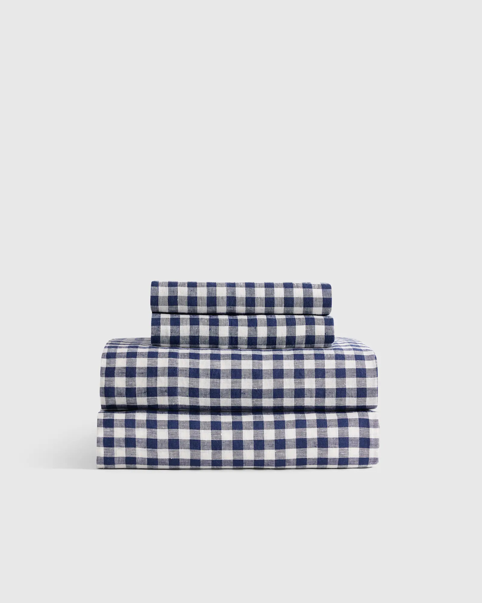 European Linen Gingham Sheet Set | Quince