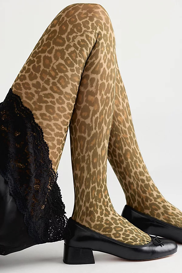 Sofia Leopard Tights | Free People (Global - UK&FR Excluded)