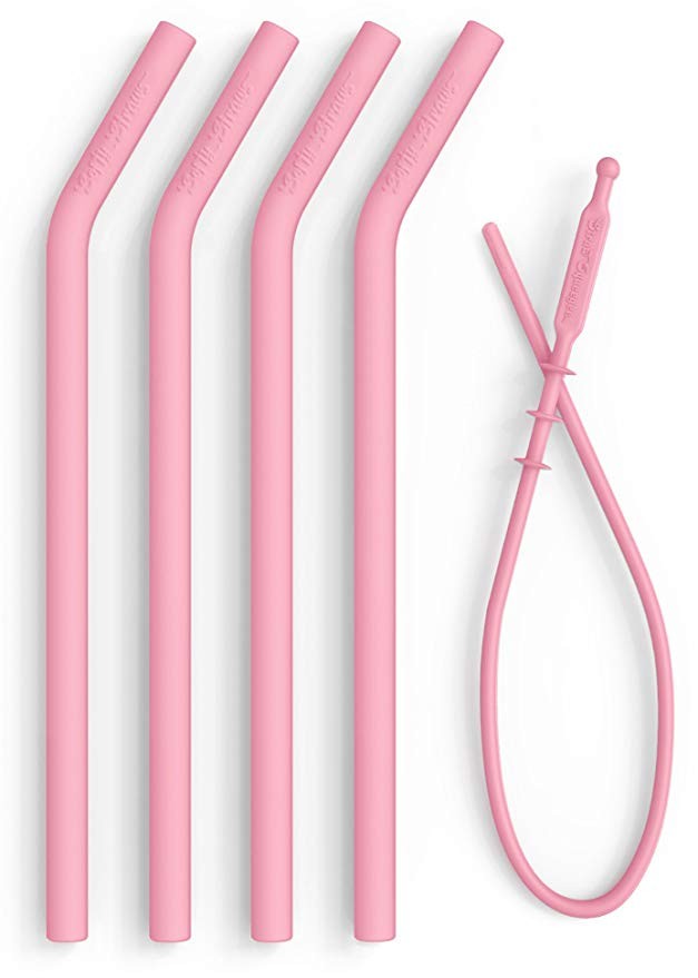 Reusable Silicone Straws for Smoothies - Collapsible FDA Pinch Tested BPA Free Dishwasher Safe - ... | Amazon (US)