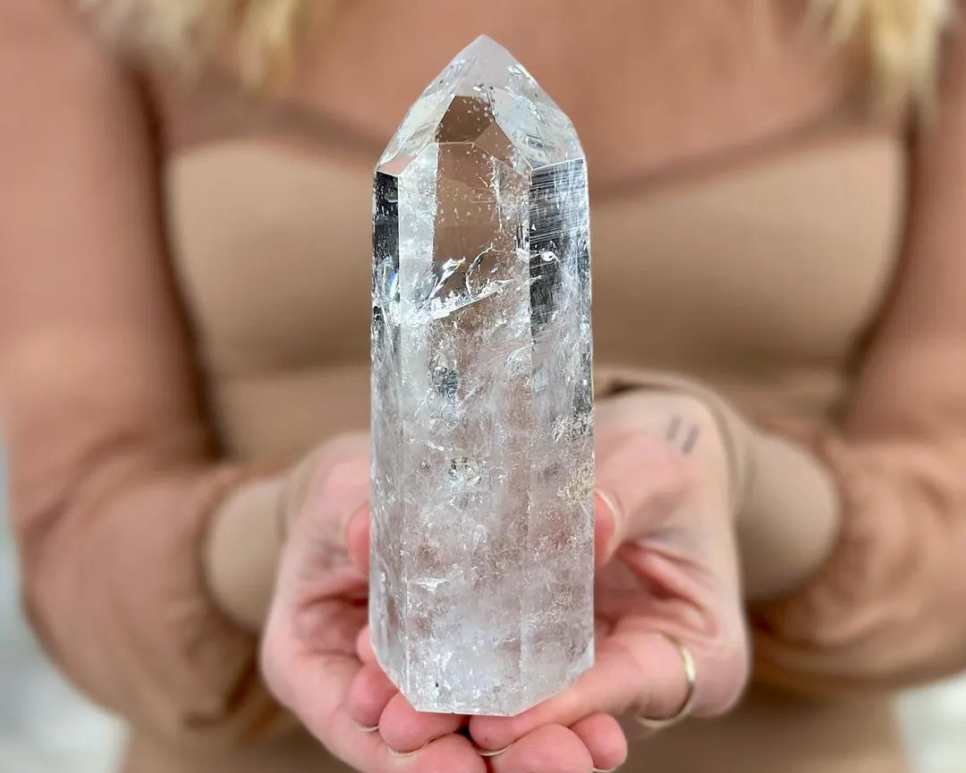 Large Natural Brazilian Quartz Tower | Raw Clear Quartz Point | High Clarity Crystal for Healing,... | Etsy (US)