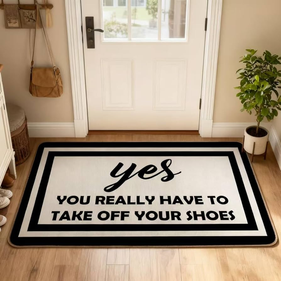 RYKEEN Yes You Really Have to Take Off Your Shoes Door Mat 17 x 30 Inch Funny Shoes Take Them Off... | Amazon (US)