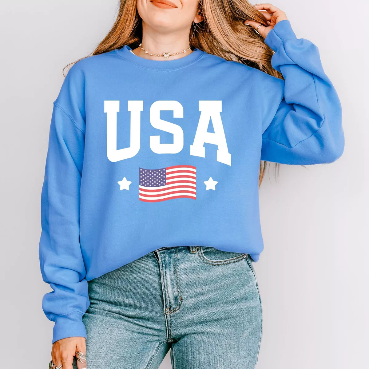 Simply Sage Market USA Arched Flag Sweatshirt | Target