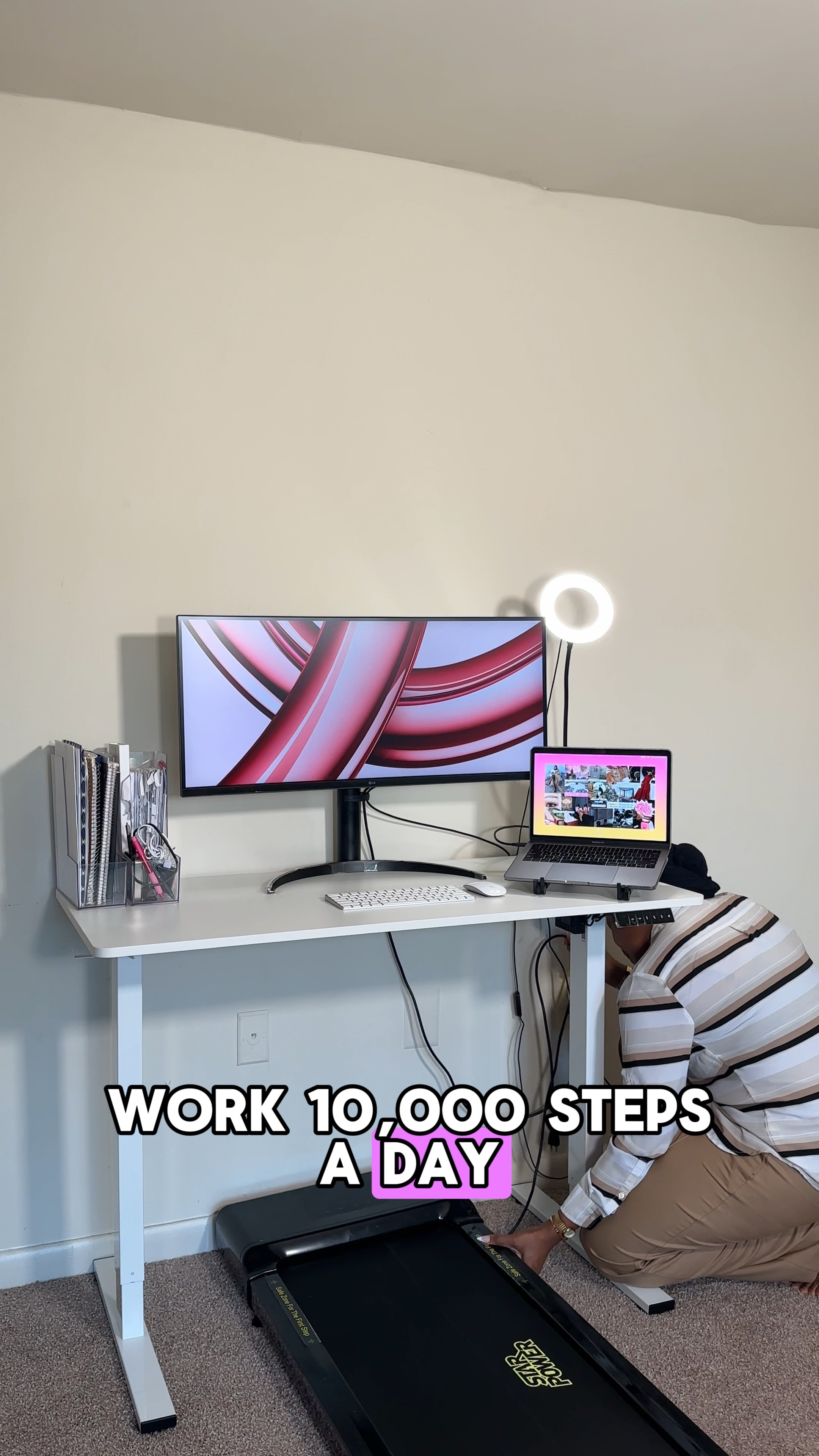 Work from home desk with treadmill 

#LTKHome #LTKVideo #LTKFitness