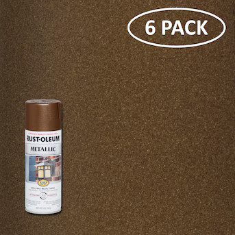 Rust-Oleum Stops Rust Metallic 6 -Pack Satin Dark Copper Metallic Spray paint ( NET WT. 11-oz ) | Lowe's