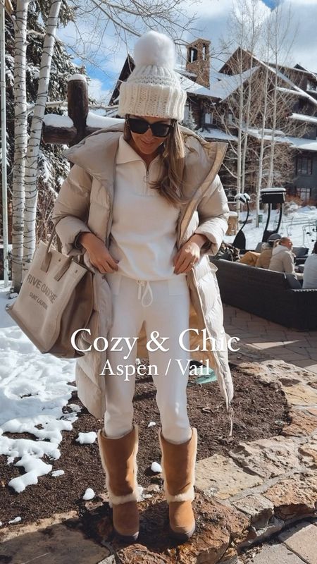Cozy and chic winter outfit idea 
This outfit is soooo warm and so cozy. This Varley puffer long coat is a must have for your winter outfits 
It runs tts and I am wearing a size small 
This Amazon set is a best seller and perfect for your base outfit.
I am 5’9” wearing a size small 


#LTKSeasonal #LTKstyletip #LTKtravel