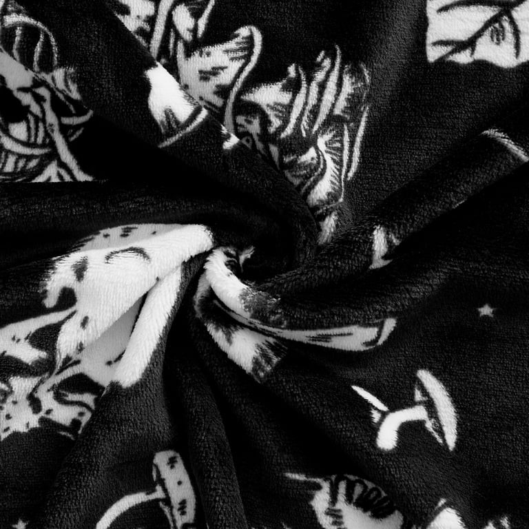 Way To Celebrate Dark Forest Floor Plush Oversized Couch Throw Blanket, Black, 50 x 72 in | Walmart (US)