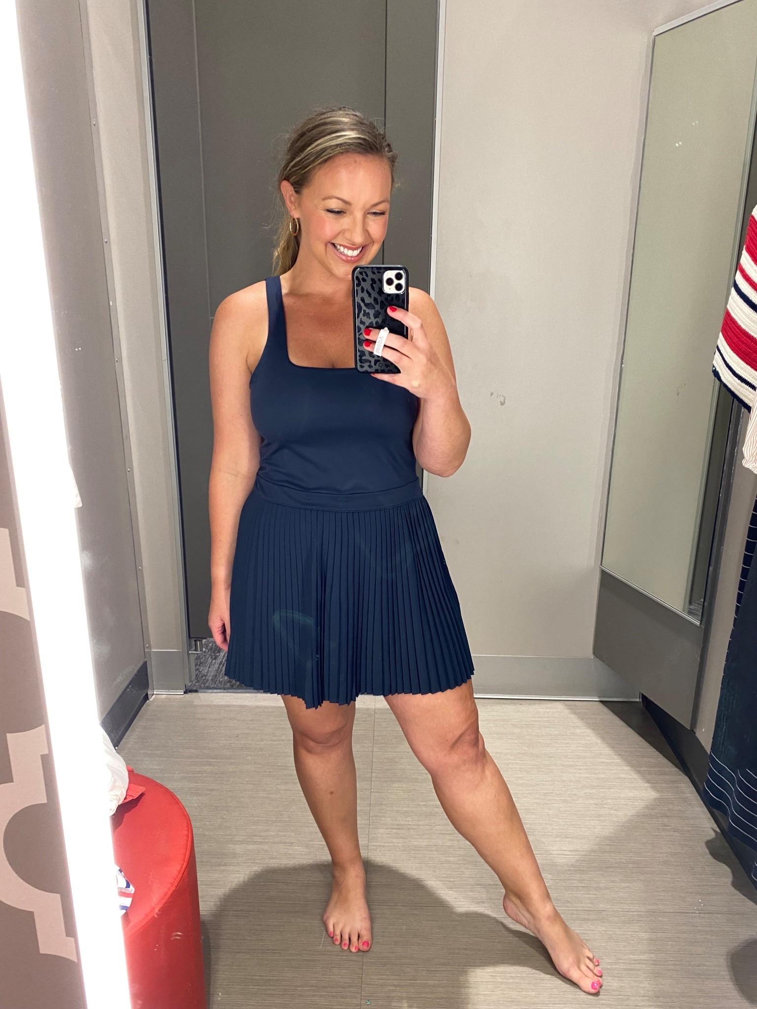 This cute active dress come with built in shorts! Pair it with a cute flag sweater for a 4th of July look. 

#LTKSeasonal #LTKFindsUnder100 #LTKActive