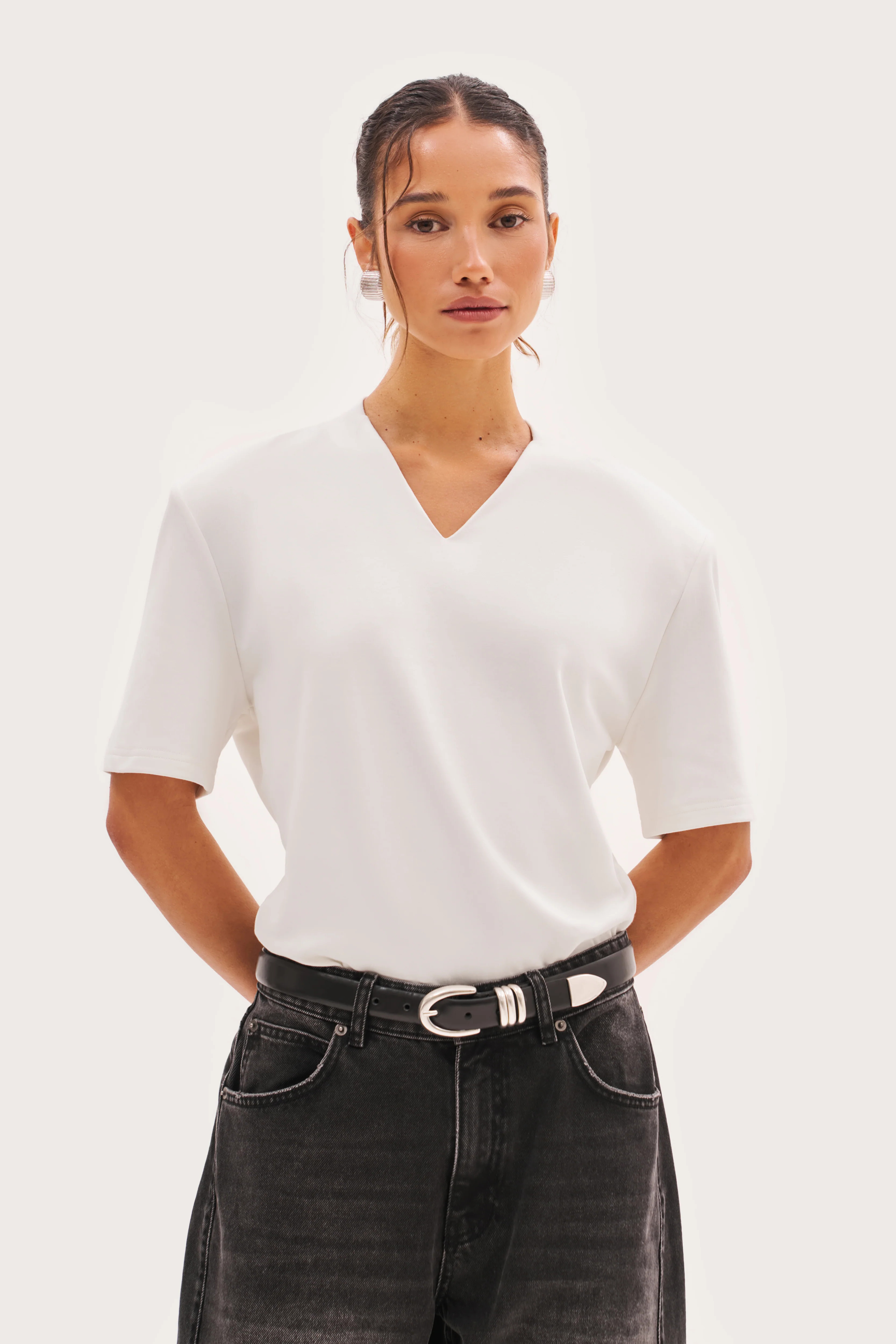 Power Tee Bodysuit - White | Maebe UK