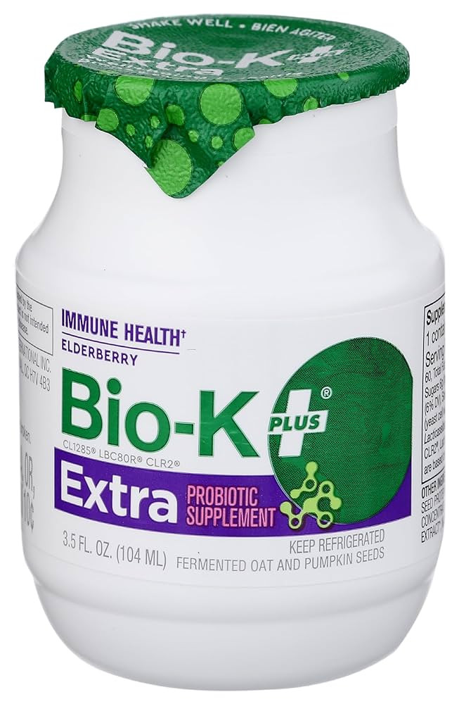 BIO-K PLUS Organic Elderberry Immune Extra Probiotic SGL, 3.5 FZ | Amazon (US)