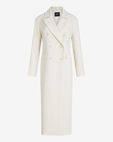 Maxi Buttoned Trench Coat | Express