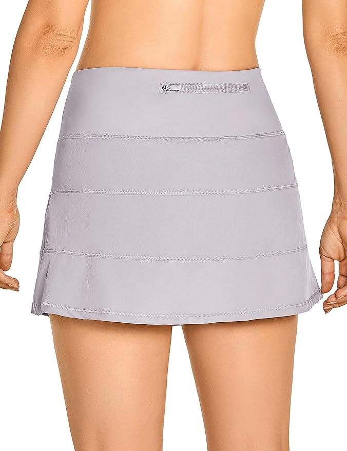 CRZ YOGA Women's Lightweight High Waisted Tennis Skirts A Line Athletic Workout Running Sports Go... | Amazon (US)