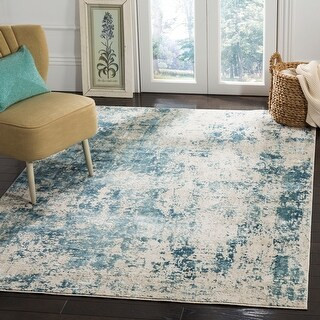 Safavieh Princeton Celyne Vintage Boho Oriental Polyester Rug (5'1" x 7'6" - Blue/Beige) | Bed Bath & Beyond