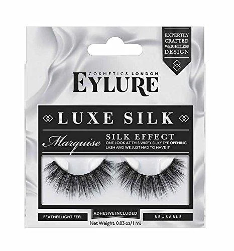 Eylure Luxe Silk Effect False Eyelashes, Marquise, Reusable, Adhesive Included, 1 Pair | Walmart (US)