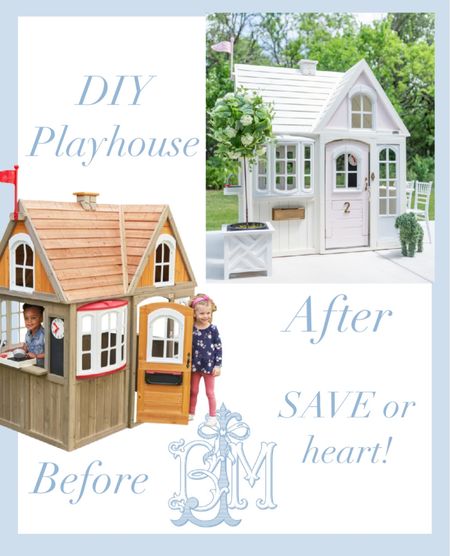 DIY Playhouse! See the full post at www.thebrokebrooke.com ! #playhouse #diyplayhouse 